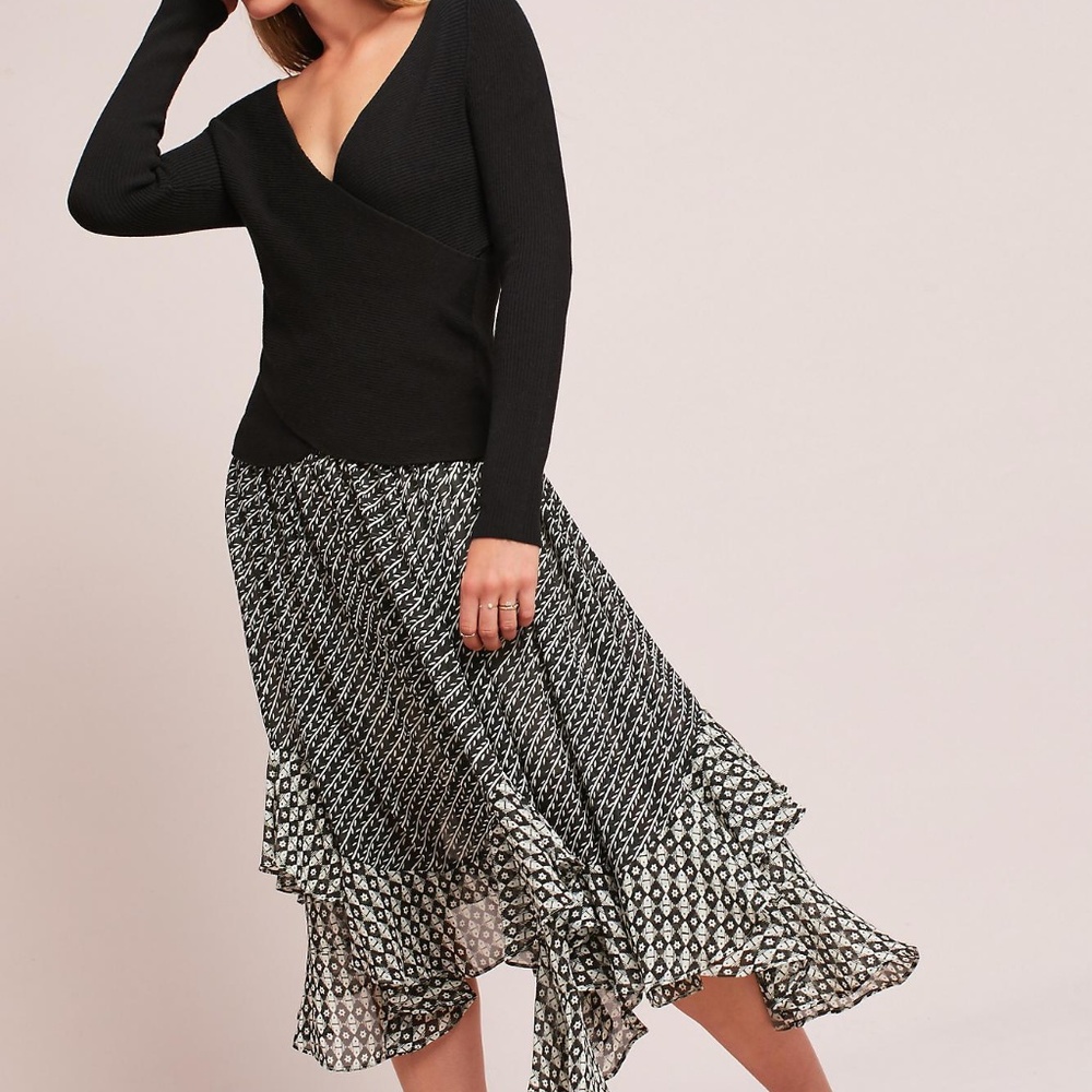 Beautiful black and white Anthropologie skirt